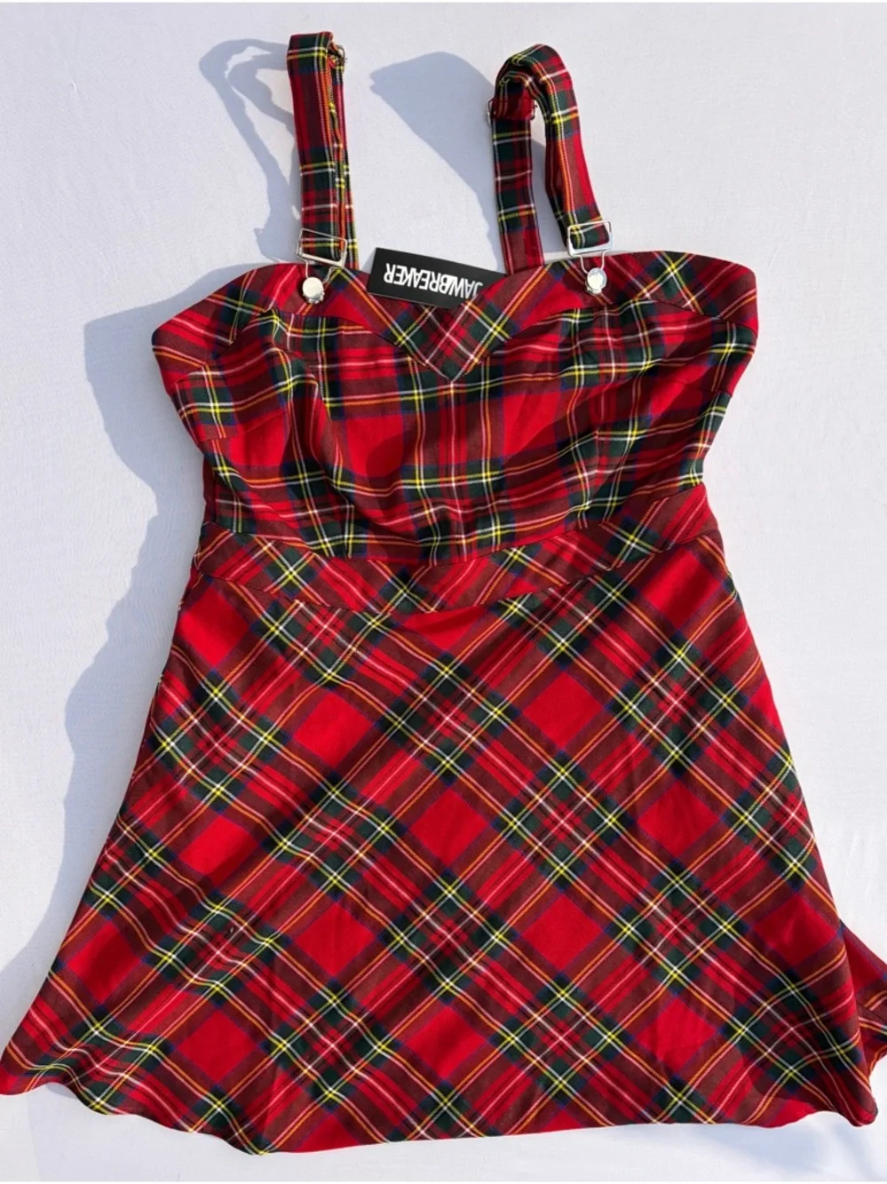 Hot Topic Jawbreaker Red Plaid Dress (XXL) Gothic Punk Grunge 1XL - Picture 2 of 6
